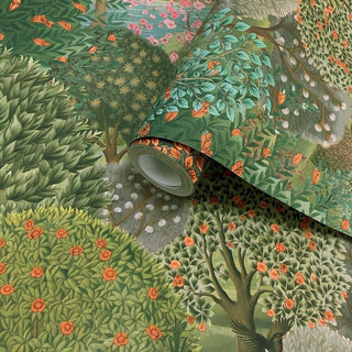Holden Decor Tree Tapestry Green Wallpaper 13690 – Elegant Botanical Design – 10m Roll