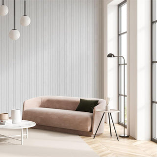 Debona Crystals Wood Slats White Wallpaper Glitter Encrusted Textured Vinyl - 10m x 0.53m