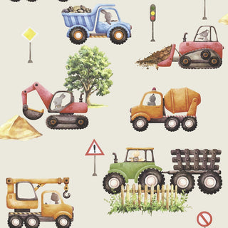 Muriva Ugepa Sweet Dreams Kids Wallpaper Animals Rabbits Trucks ABC Alphabet 10m Rolls