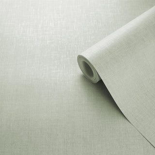 Muriva Linen Texture Green Wallpaper 173537 10m Roll Textured Modern Feature Wall