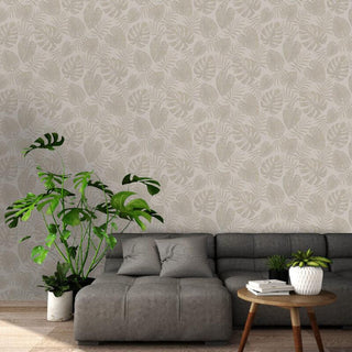 Holden Decor Riviera Leaf Taupe Wallpaper 75911 – Elegant Leaf Design – 10m Roll