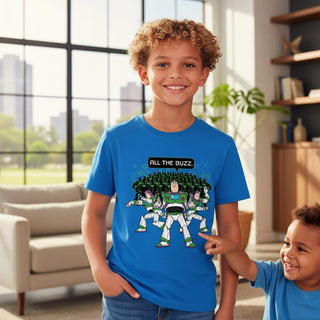 Disney Pixar Toy Story 5 Boys T-Shirts 3 Pack - Official Licensed Kids T-Shirts - Buzz Lightyear Woody Jessie - Ages 18 Months - 10 Years - Grey Blue Black - image 5