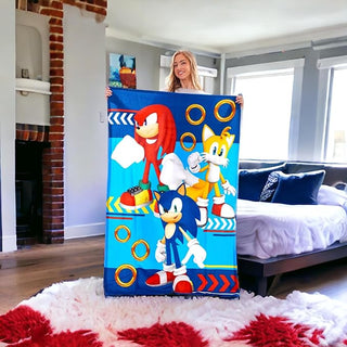 Sonic Fleece Blanket - Sonic Team Design - 100% Polyester - 100 x 150cm