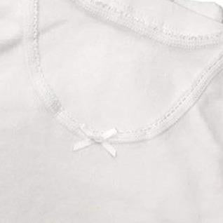 KidCollection Girls Pack of 6 Vest - White Design