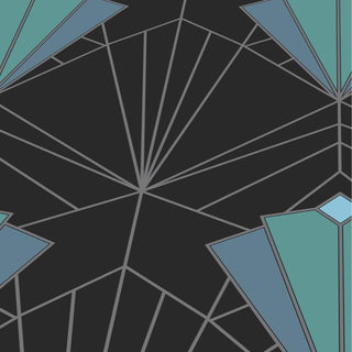 Debona Isadora Wallpaper - Blue/Black, Green/Black, Grey/Black & Purple/Black - 10-05m long x 53cm