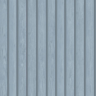 Holden Decor Wood Slat Blue Wallpaper 13302 – Modern Wood Panel Effect – 10m Roll