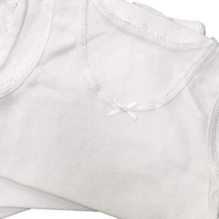 KidCollection Girls Pack of 6 Vest - White Design