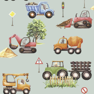 Muriva Ugepa Sweet Dreams Kids Wallpaper Animals Rabbits Trucks ABC Alphabet 10m Rolls