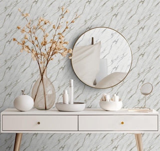 Debona Ravenna White/Silver Wallpaper - 10m Long and 53cm