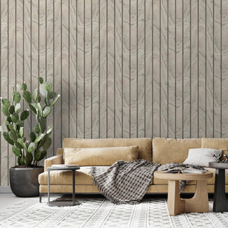 Muriva Woodgrain Panel Natural Wallpaper 193501 10m Roll Wood Effect Feature Wall