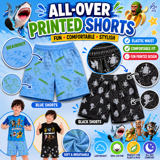 Gamer Brainrot Pyjamas Pack of 2 Short Sets | Kids Cotton Py - Image 5