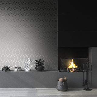 Muriva Indra Wave Grey & Silver Wallpaper 154112 – Modern Wave Design – 10m Roll