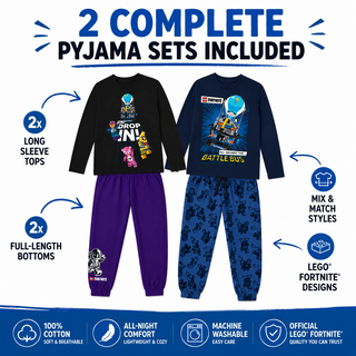 LEGO Fortnite Boys Pyjamas Pack of 2