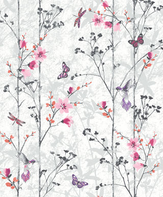 Muriva Eden Pink Wallpaper 102550 – Elegant Floral Design – 10m Roll