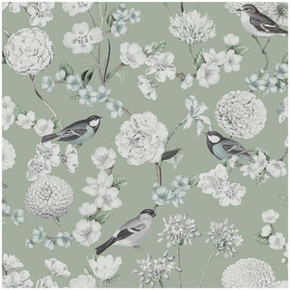 Muriva Avery Green Wallpaper 202502 10m Roll Stylish Modern Botanical Feature Wall