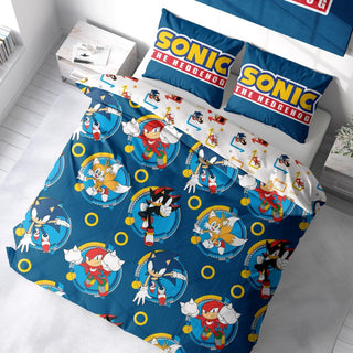 Sonic Reversible Duvet Set - Rings Design - Single and Double