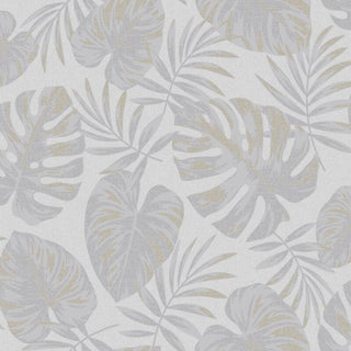 Holden Decor Riviera Leaf Grey Wallpaper 75910 – Elegant Leaf Design – 10m Roll