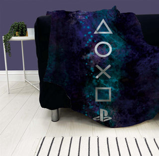 Playstation Fleece Blanket - Nebula Design - 100% Polyester - 100 x 150cm