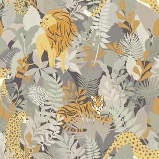 Holden Decor Animal Kingdom Neutral Wallpaper 13072 – Exotic Animal & Botanical Design – 10m Roll