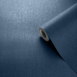 Muriva Linen Texture Blue Wallpaper 173533 – Stylish Plain Effect Design