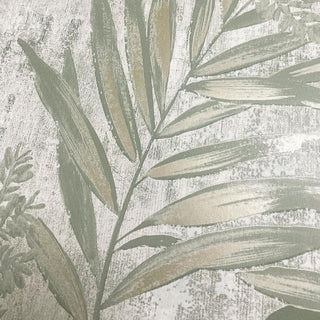 Muriva Phelan Leaf Green Wallpaper 209113 10m Roll Botanical Nature Feature Wall