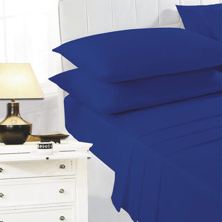 K Collection Percale Easy Care Fitted Sheets - Navy Design - Available in Single, Double, King and Super King