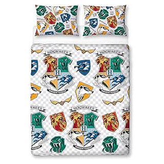 Harry Potter Reversible Duvet Set - Grid Design - Single and Double