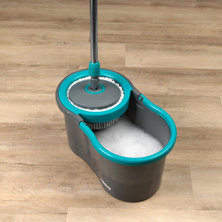 Anti-Bac Spin & Wring Mop Set – 4L Bucket with Carry Handle