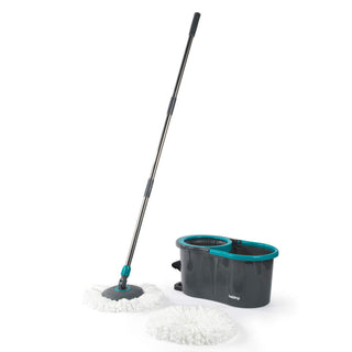 Anti-Bac Spin & Wring Mop Set – 4L Bucket with Carry Handle